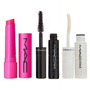 MAC Cosmetics Lashes and Lips Trio - Full Size Gloss, Mini Mascara & Mini Primer